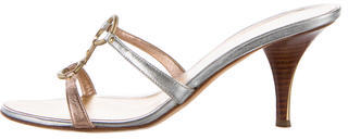 Giuseppe Zanotti Metallic Leather Sandals
