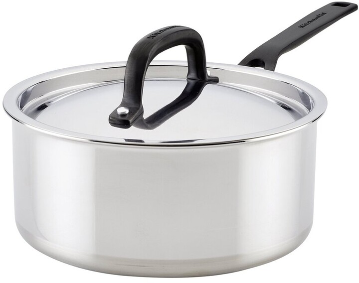 KitchenAid 5-Ply Clad Stainless Steel Induction Sauce Pan With Lid