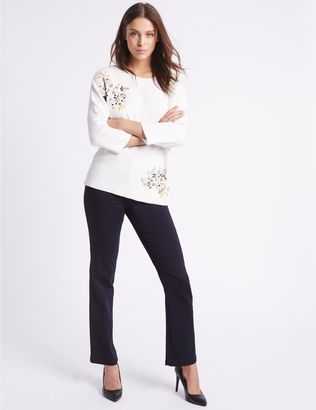Marks and Spencer Embellished Roma Rise Cropped Jeans