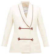 Thumbnail for your product : Giuliva Heritage Collection Claudia Frog-button Shawl-collar Wool Jacket - Ivory