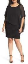 Thumbnail for your product : Adrianna Papell Chiffon Overlay Shutter Pleat Sheath Dress