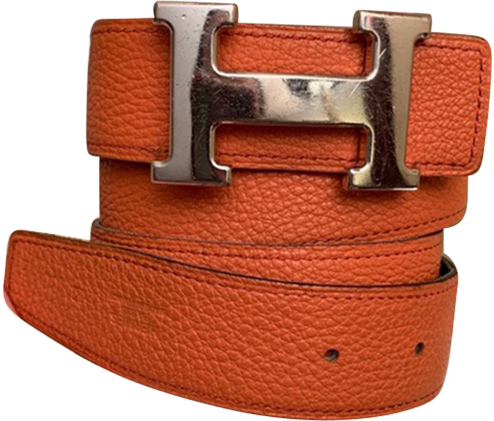 Hermes orange Leather Belts