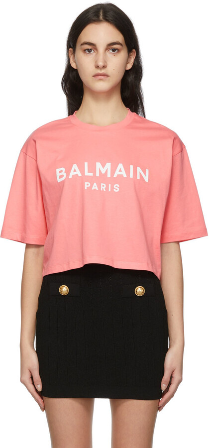 Balmain Pink Women's Tops | Shop the world's largest collection of 