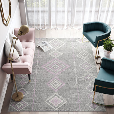 Rugs America Bodrum Tribal Native Blush Area Rug