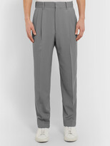 Thumbnail for your product : The Row Grey Eric Pleated Virgin Wool Trousers