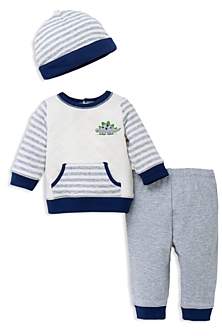 Little Me Boys' Stripe Mix Shirt, Pants & Hat Set - Baby