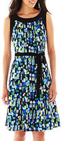 Thumbnail for your product : JCPenney Perceptions Sleeveless Print Dress - Petite