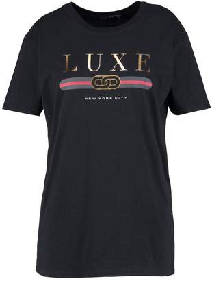 boohoo Plus 'Luxe' Printed T-Shirt