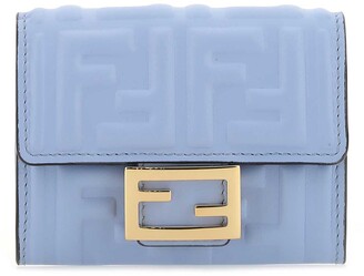 blue fendi wallet