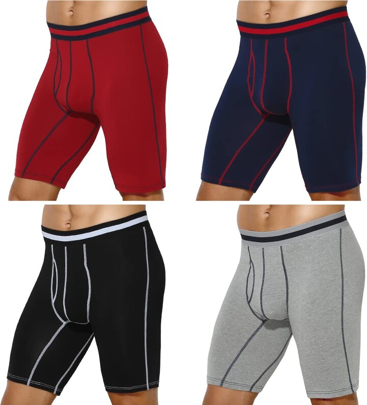 Arjen Kroos Men's Long Leg Boxer Shorts Multipack Cotton Trunks Sports