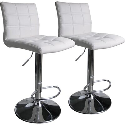 Latitude Run Modern Square Pu Leather, Brookford 26 63 Swivel Bar Stools With Backs And Arms