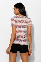 Thumbnail for your product : UO 2289 UO Printed Crew-Neck Tee