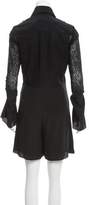 Thumbnail for your product : See by Chloe Lace-Paneled Silk Romper w/ Tags