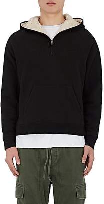Vince Men's Sherpa-Lined Cotton Hoodie