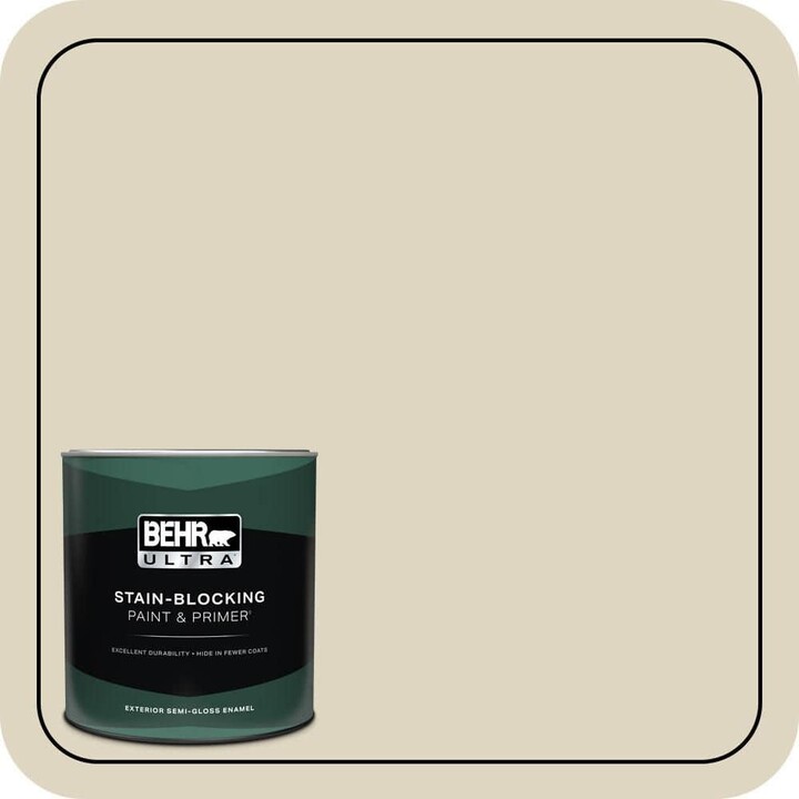 BEHR ULTRA 1 qt. Home Decorators Collection #HDC-NT-15 Rococo Beige Semi-Gloss Enamel Exterior Paint & Primer