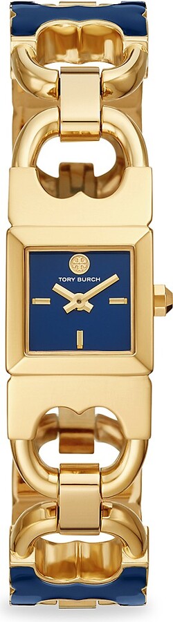 Tory Burch The Gemini Double T-Link Two-Hand Two-Tone Stainless Steel Watch  - ShopStyle