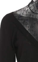 Thumbnail for your product : RED Valentino Lace-Trimmed Wool Sweater