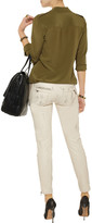 Thumbnail for your product : Balmain Pierre Distressed faux leather skinny jeans
