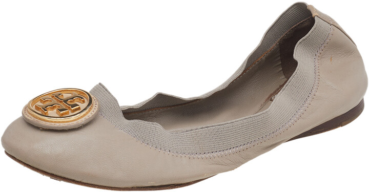 Chanel Silver Python Leather CC Bow Ballet Flats Size 38.5 - ShopStyle