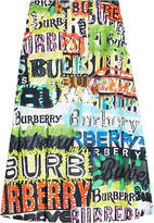 Thumbnail for your product : Burberry Penarth Printed Cotton Midi Skirt