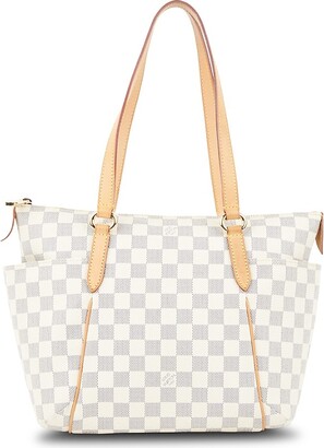 Louis Vuitton, Damier Azur Totally Shoulder Bag, Cream White And Blue  Checkered Rubberized Cotton