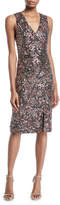 Thumbnail for your product : Alice + Olivia Natalie Embellished V-Neck Midi Dress w/ Slit