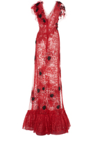 Thumbnail for your product : Rodarte Tulle Lace Floral Gown