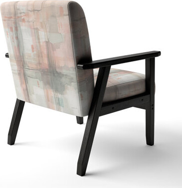 George Oliver Maccarone - Intersect II Grey - Upholstered Modern Accent Arm Chair