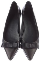 Thumbnail for your product : Anine Bing Leather Bow-Accented Flats