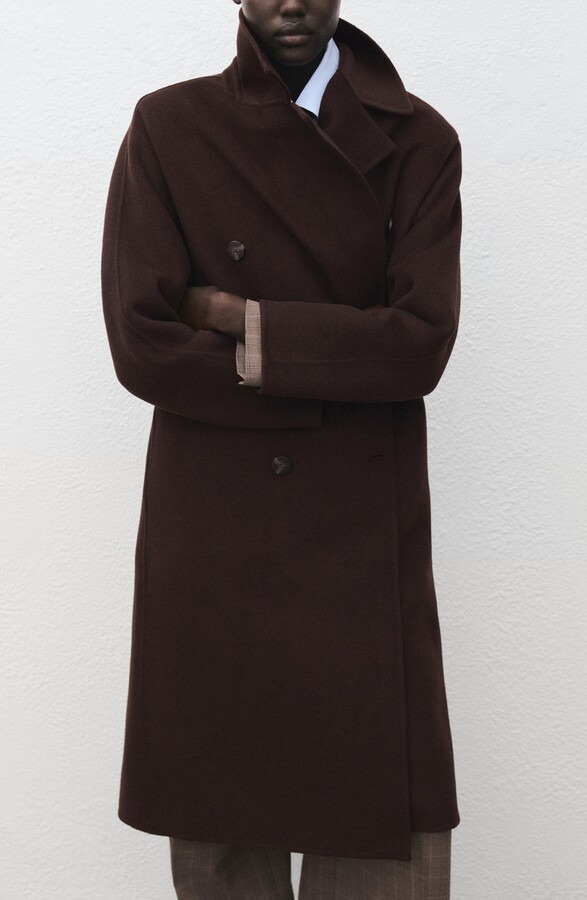Picarol Double Breasted Wool Blend Coat
