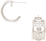 Thumbnail for your product : Elizabeth Showers White Sapphire Maltese Cross Cuff Hoop Earrings