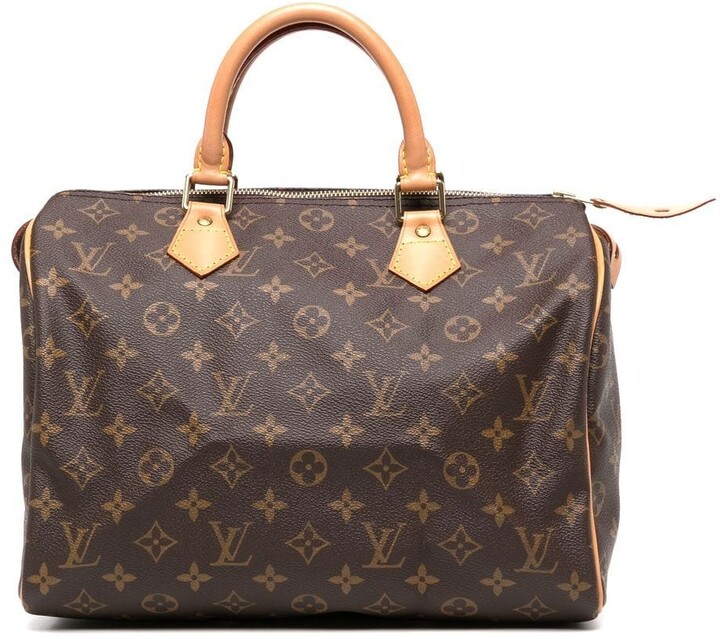 Pre-owned Louis Vuitton Brown Monogram Canvas Speedy 30 Top Handle Bag