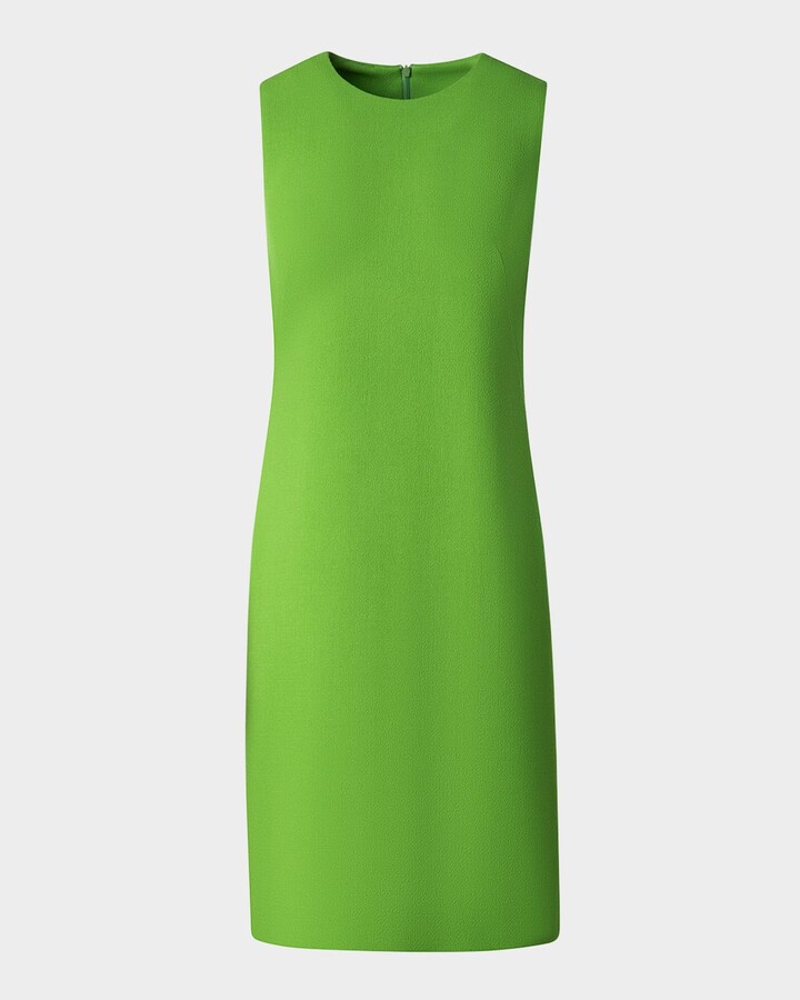 Akris Sleeveless Wool Crepe Double-Face Sheath Dress