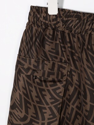 Fendi Kids Monogram-Print Drawstring Skirt