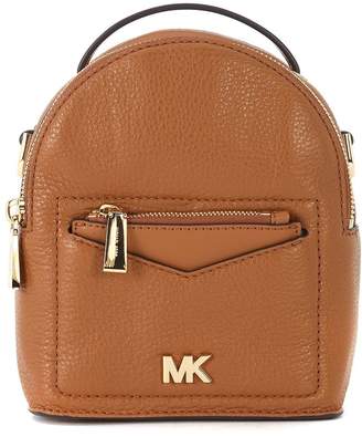 Michael Kors Jessa Brown Tumbled Leather Mini Backpack