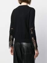 Thumbnail for your product : Ermanno Scervino lace sleeve cardigan