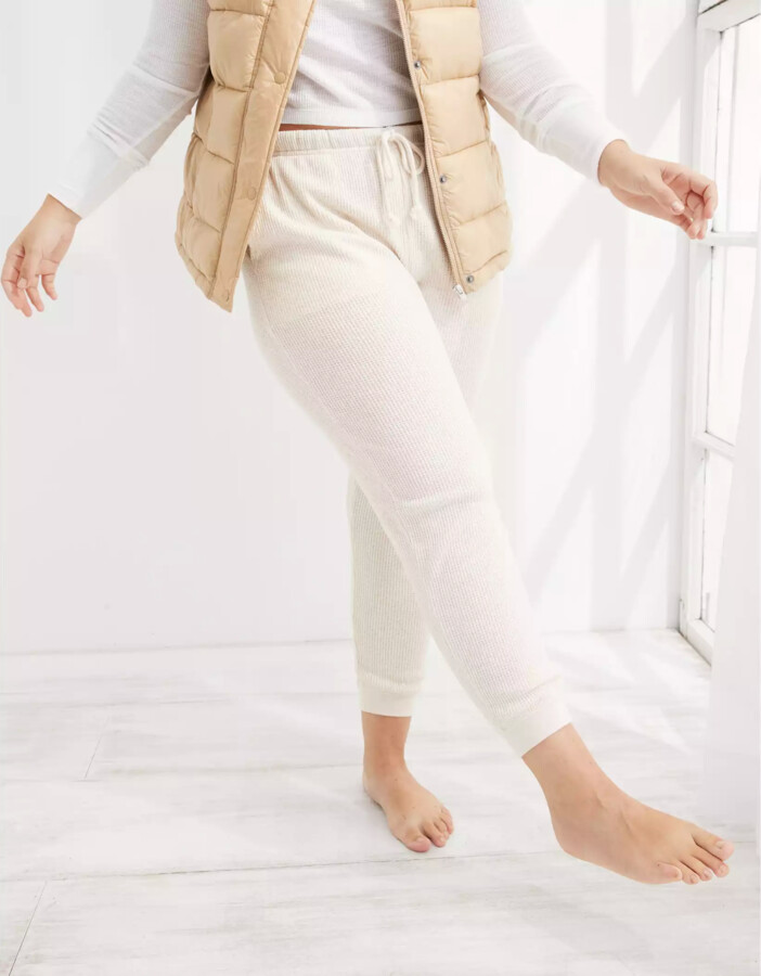 aerie Waffle Jogger ShopStyle Pants