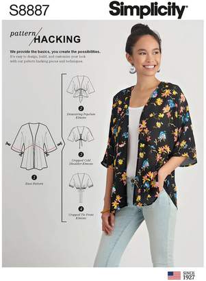 Simplicity Women's Kimono Jacket Sewing Pattern, 8887
