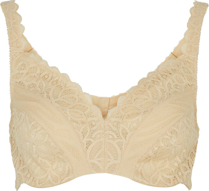 Wacoal Lisse White Soft-cup Bra, Bra, Embroidered Tulle Inserts