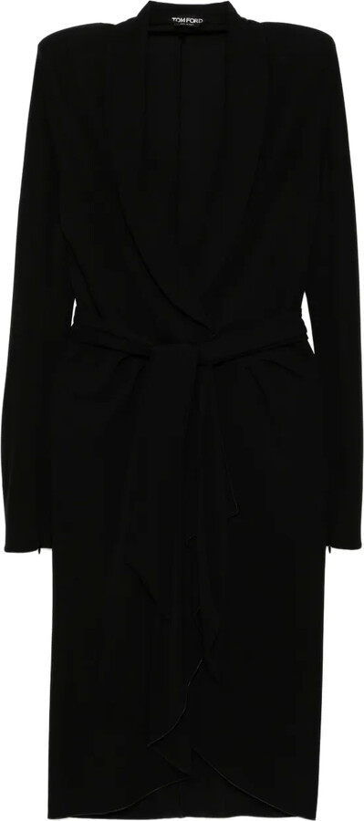 Long-Sleeves Wrap Dress