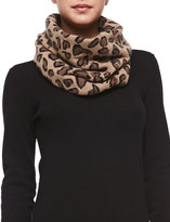 Thumbnail for your product : Portolano Leopard Patterned Funnel Scarf