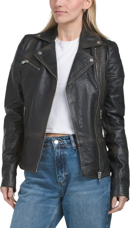 TJMAXX Leather Racing Jacket For Women ShopStyle