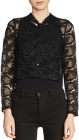 Thumbnail for your product : Maje Volta Cropped Lace Jacket