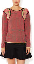 Thumbnail for your product : See by Chloe Graphic Intarsia Piped Sweater