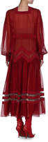 Thumbnail for your product : Fendi Chiffon Drop-Shoulder Midi Dress