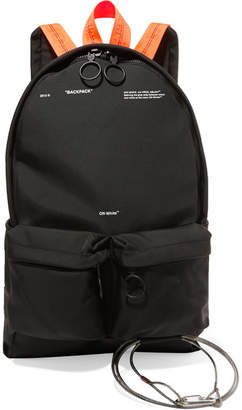 Off-White Printed Canvas Backpack - Black