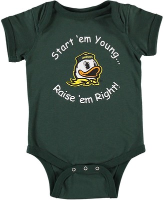 Infant Green Oregon Ducks Start Em Young Bodysuit