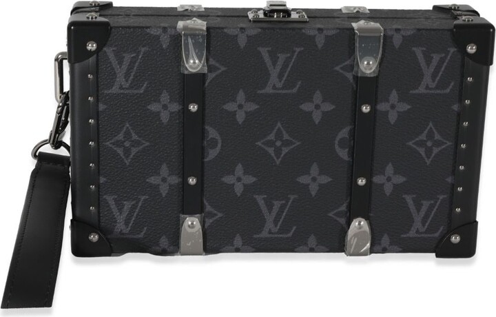Authentic Louis Vuitton LV Titanium Clutch Box, Luxury, Bags