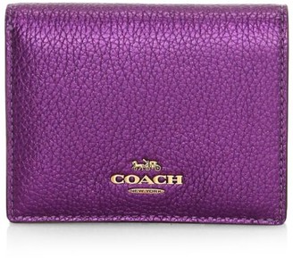 Coach Metallic Leather Bi-Fold Wallet