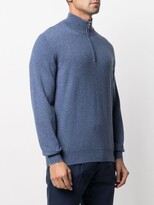 Thumbnail for your product : Brunello Cucinelli Short-Zip Knitted Jumper